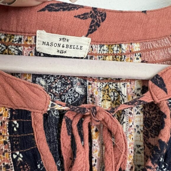 Mason & belle Caseey BOHEMIAN Tassel peasant Top BLOUSE size 1X - Picture 11 of 11